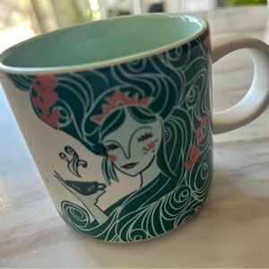 Starbucks 2018 Limited Edition Aqua Siren Mermaid Ceramic Coffee Cup Mug